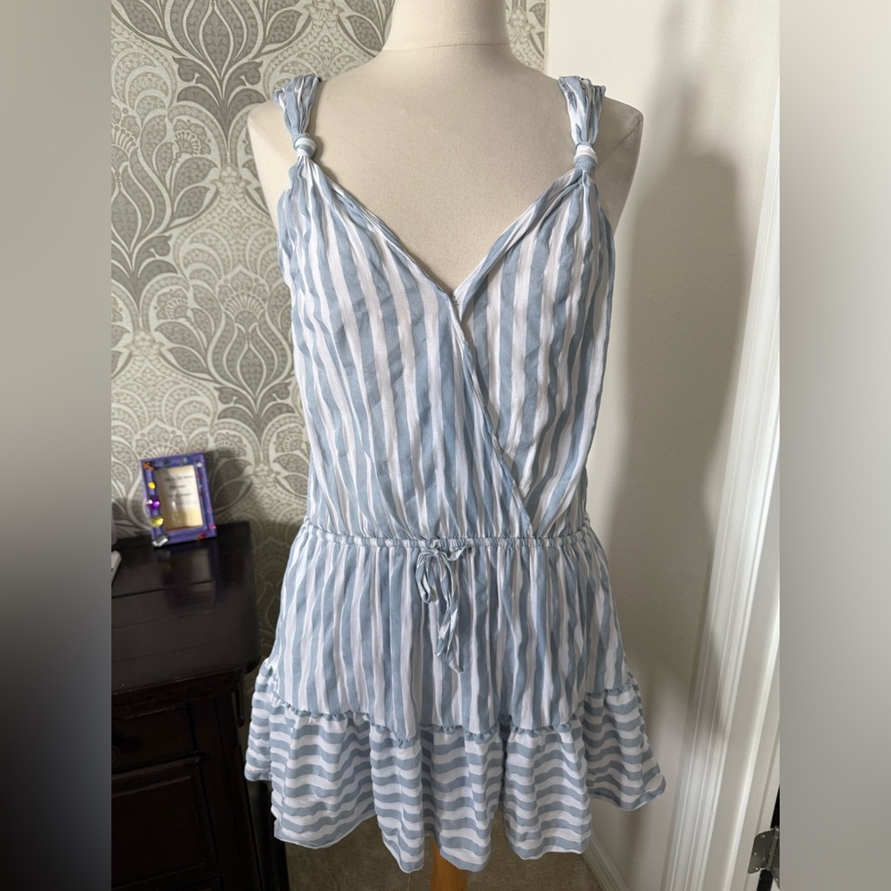 Mustard Seed Sky and White Striped Dress